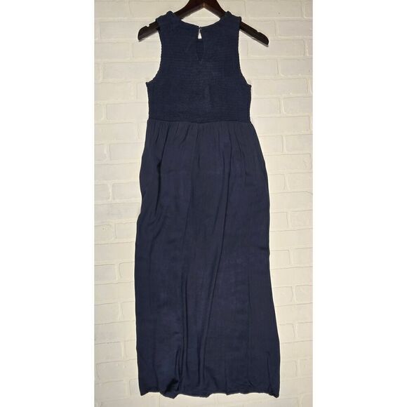 Isabel Maternity Blue Maternity Maxi Dress Medium - Picture 2 of 5
